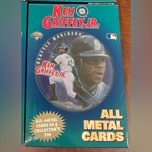 1998 Metallic Impressions Ken Griffey Jr. Metal Card Tin (Sealed, 5 Cards)